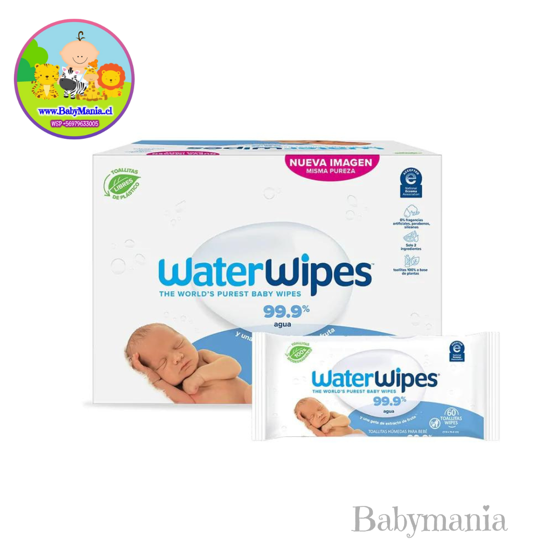 Toallitas Húmedas WaterWipes Caja 720 unidades ( 12 paquetes) - BabyMania