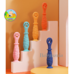 2 Cucharas De Aprendizaje Silicona Para Bebes Huellas - Imagen 2
