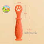 2 Cucharas De Aprendizaje Silicona Para Bebes Huellas - Imagen 3