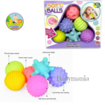 Soft Balls 6 Pelotas Sensoriales Texturizadas Para Bebes - Imagen 4