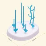 Escurridor o Secador de Mamaderas Blanco con Celeste - Imagen 2