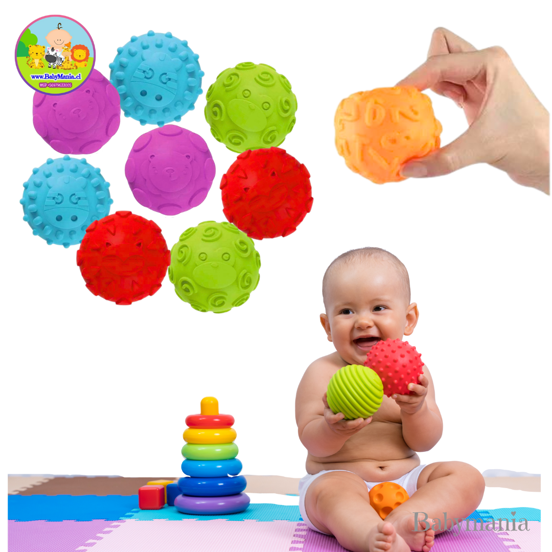 4 Pelotas Sensoriales Bebé Niños Multi Texturas Sensoriales –