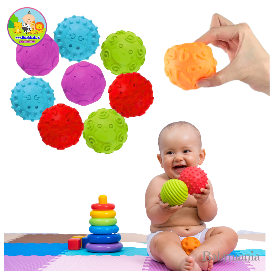 Textured Balls Premium 4 unid Pelotas Sensoriales Bebes - BabyMania