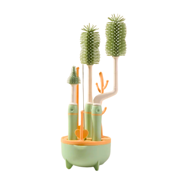 Set Cepillo De Silicona Limpiadores Mamadera Silicona