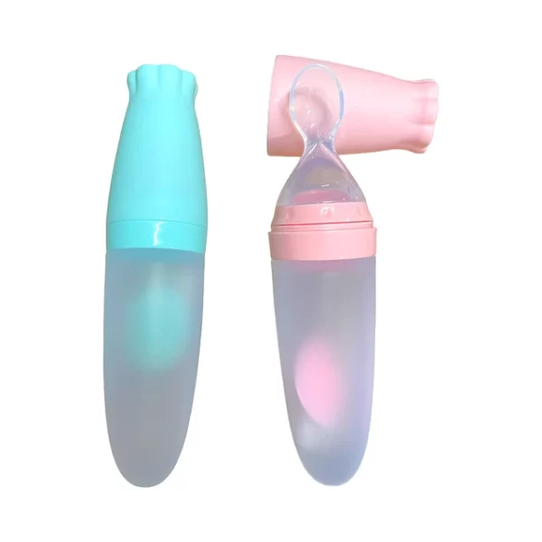 Mamadera Cuchara Base Y Cuchara Silicona Ultra Suave