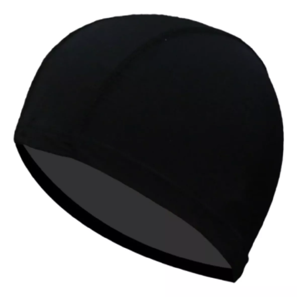 Gorro de Natación Unisex de Nylon Licra para Adultos y Niños NEGRO