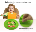 Plato Bebes Antideslizante Silicona Divisiones Carita Feliz - Imagen 3