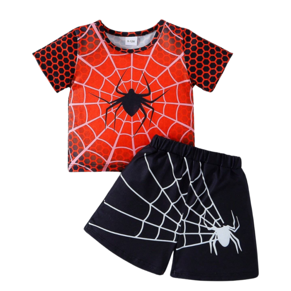 Conjunto 2 Piezas De Camiseta Y Shorts Bebé Niño Spiderman