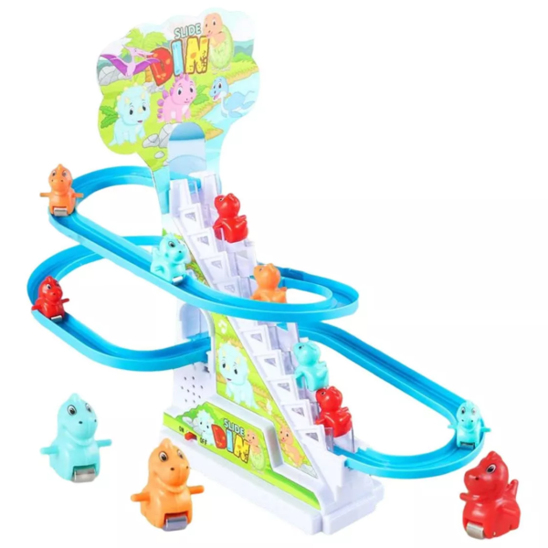 Pista de Dinosaurio con Escalera , luz y sonido