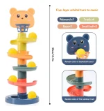 obogán Torre Con Bolas Rodante Juguete Para Bebés Y Niños - Imagen 4
