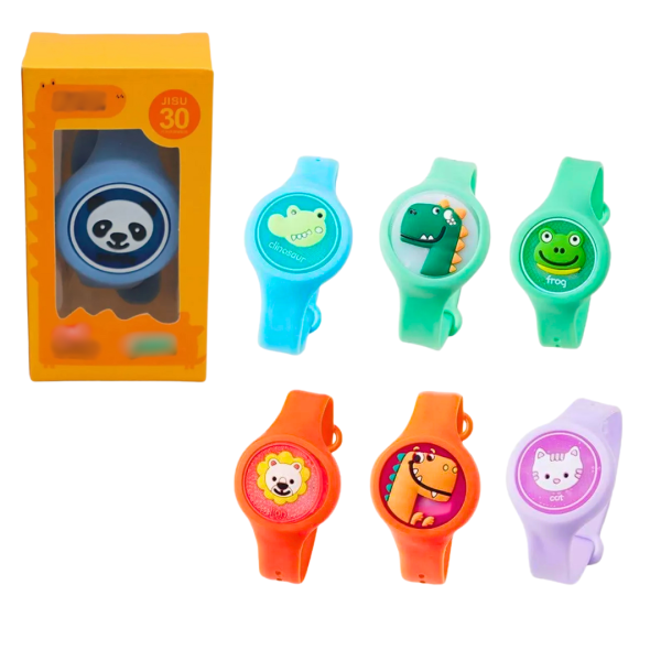 Pulsera estilo reloj repelente de mosquito y con LUZ