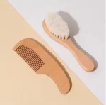 Juego De Peine Y Cepillo Madera Para Bebé - Imagen 2