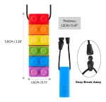 Collar Sensorial Mordedor Déficit Atencional Autismo Tea Ct Color Multicolor Lego - Imagen 3