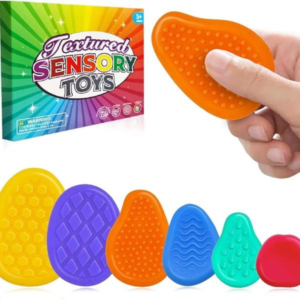 Juguete sensorial de silicona, 6 unidades