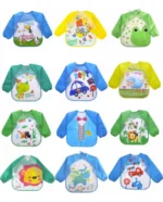 6 Unidades De Babero Manga Larga Impermeable (Niño O Niña) - Imagen 3