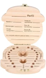 Caja Dientes Y Recuerdos De Madera Bebé - Imagen 5